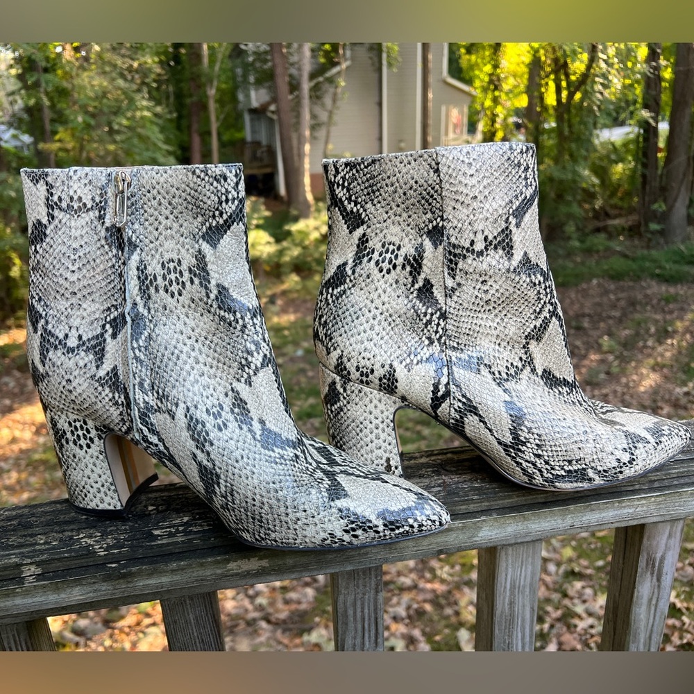 Snakeskin Ankle Boots Size 11 by Sam Edelman